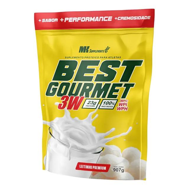 Whey Protein 3w Best Gourmet Refil 907g 100% Mk Supplements