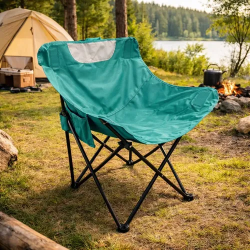Cadeira Camping Pesca Dobrável Brazilhouse Camuflada Porta Copos
