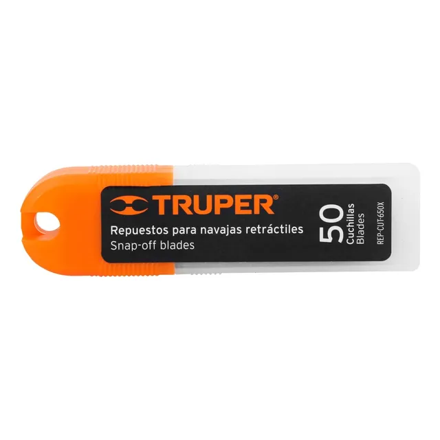 Estuche Con 50 Cuchillas Sk4 18 Mm Para Cutter Truper 100101