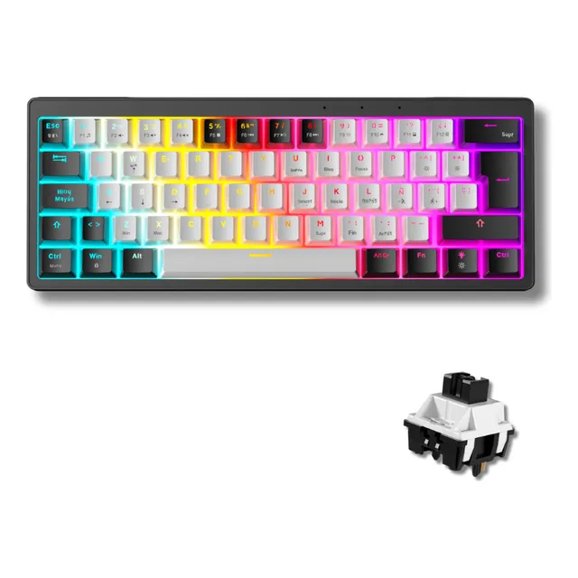Teclado Mecánico Español De 61 Teclas Office Y Gaming Ag61