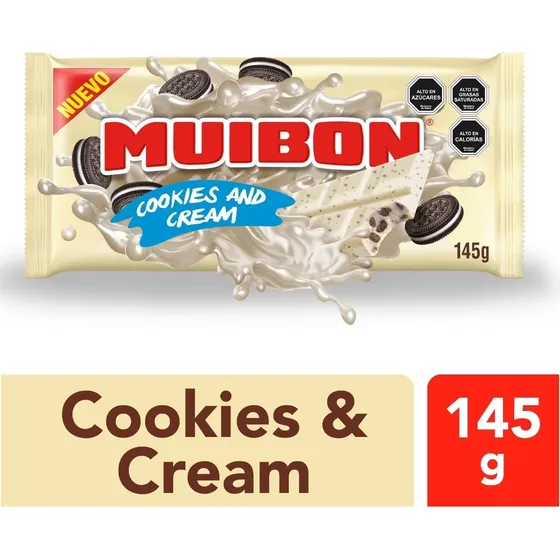 Barra De Chocolate Blanco Muibon Cookies&cream 145gr