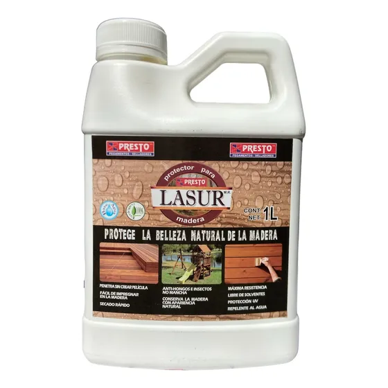 Protector Para Madera Lasur Transparente 4l