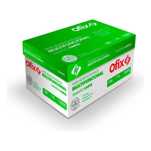 Caja De Hojas Blancas Tamaño Carta Ofix 5000 Hojas