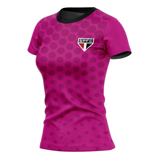Camisa São Paulo Feminina Rosa Licenciada Oficial Soberana
