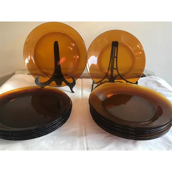 Platos Antiguos Durax Color Ambar