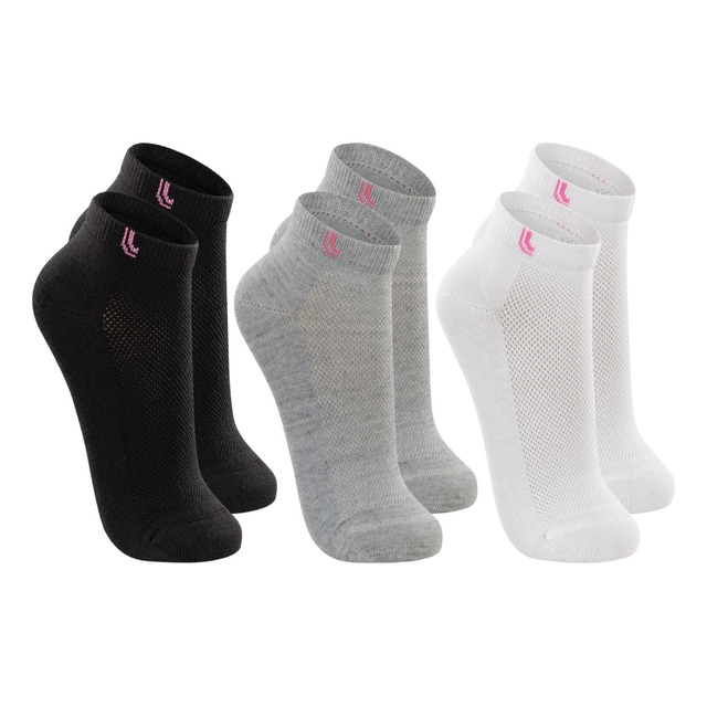 Kit 3 Pares De Meias Lupo Cano Curto Sport Algodão Feminino Kit 3 Pares De Meias Lupo Cano Curto Sport Algodão Feminino