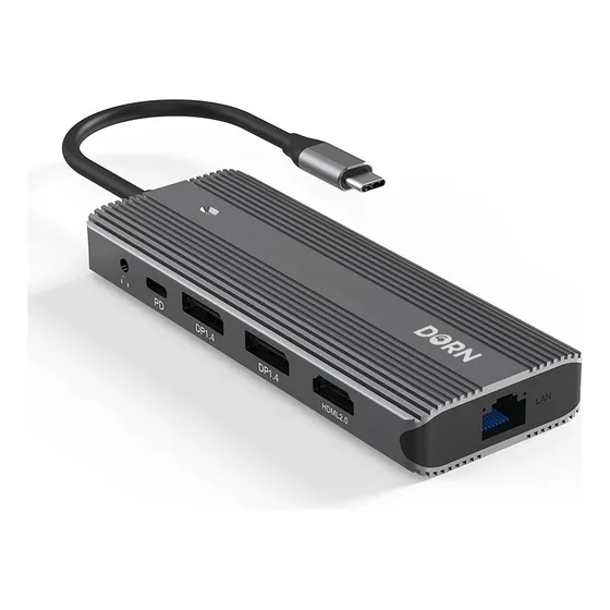 Hub Dockstation 3 Monitores 2x Hdmi Dorn 11 Portas