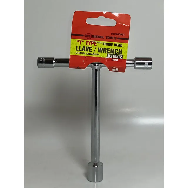 Llave T 8 Mm, 10 Mm Y 12 Mm
