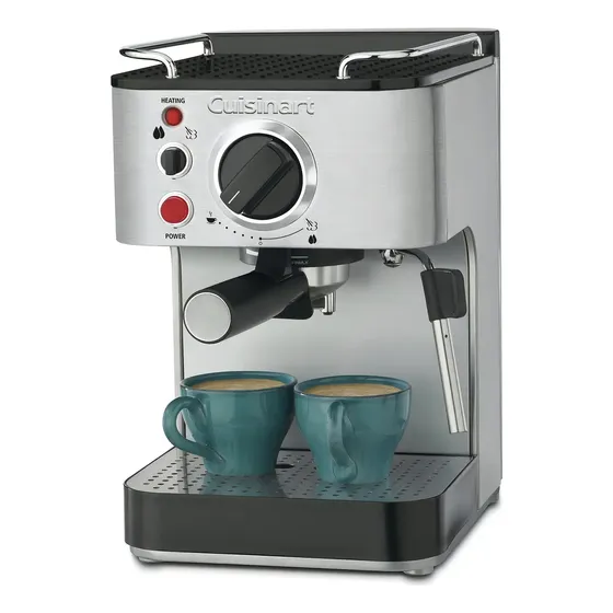 Máquina de café expresso Cuisinart EM-100np1 para fazer 1.. Cor: aço inoxidável, manual