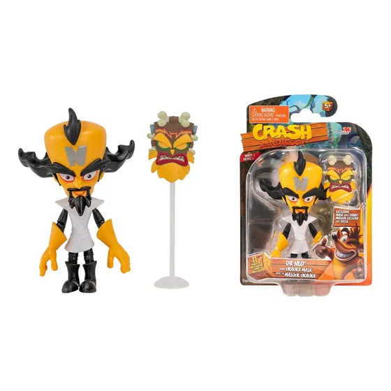 Crash Bandicoot Figura Dr Neo Uka Mask Juguete Coleccion