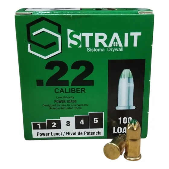 Fulminante Strait Calibre 22 Nivel 3 Verde X 100 Und