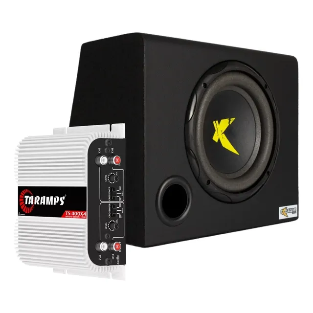 Caixa Sub Woofer 300w 8 Pol Modulo Taramps Ts400 Potencia Ts