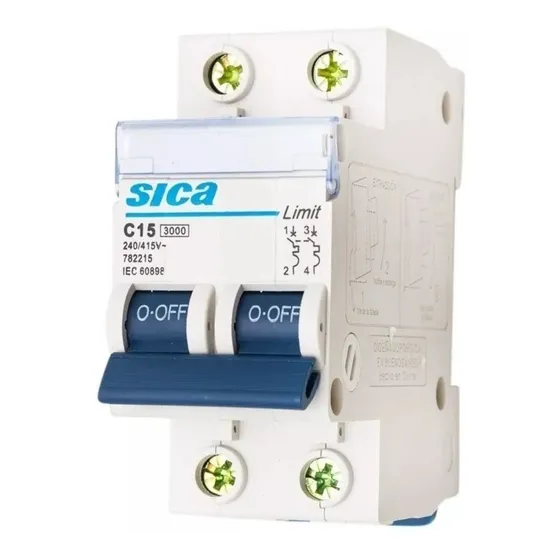 Llave Térmica Bipolar Sica 2x5 2x10 2x15 2x20 2x25 2x32
