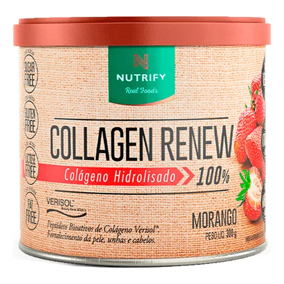 Nutrify Colágeno Collagen Renew Morango - 300g