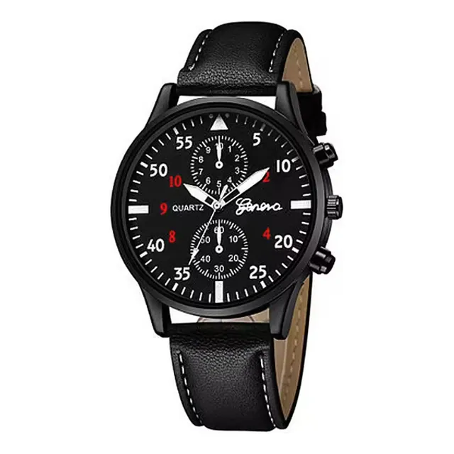 Reloj Hombre Deportivo Cuarzo 42mm Malla Cuerina