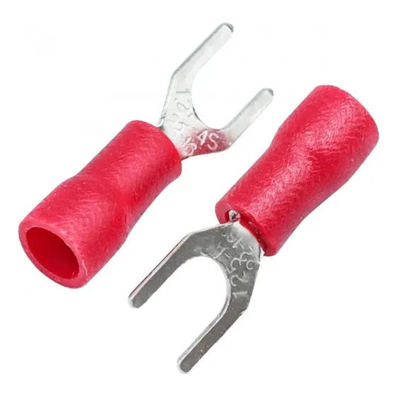 Terminal Tipo U / Horquilla Rojo Ebchq 22-16awg Paq 100unid