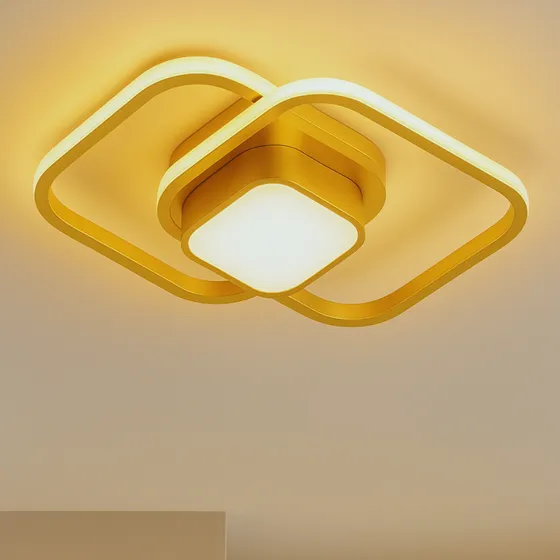 Lustre Led Sobrepor Teto Moderna Elegante 3 Tons De Luz