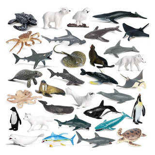 Ch Kit De Juguetes De 32 Animales Marinos Realistas Del Ch Kit De Juguetes De 32 Animales Marinos Realistas Del