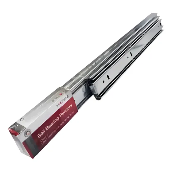 Guia Telescopica Cierre Suave 40 Cm Hafele Reforzada Color Zincado