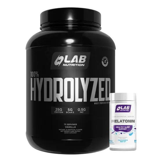 Pack 100% Hydrolyzed 5lb + Melatonin 90 Tab Lab Nutrition