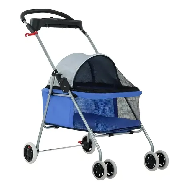 Coche Para Mascotas Paseador Mascotas Plegable Impermeable Color Según Disponibilidad