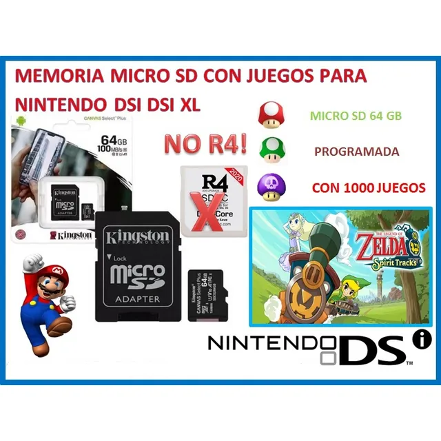 Memoria Para Dsi Dsi Xl 64 Gb Full Juegos