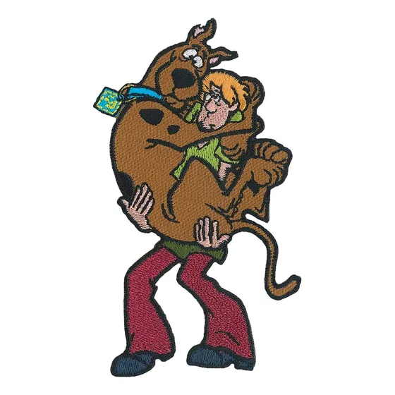 D Visionary Doo Shaggy Holding Scooby Patch Marron Rojo