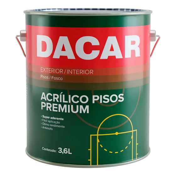 Tinta Acrílica Fosca Piso Premium Marrom 3,6l Dacar