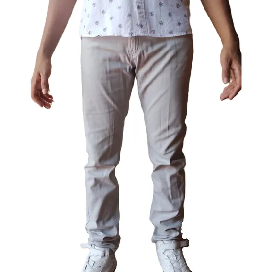 Pantalon De Vestir Jean Beige Para Caballero Marca Vsx