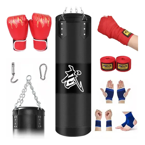 Guantes De Boxeo+juego De Ejercicios Con Sacos De Arena 14p