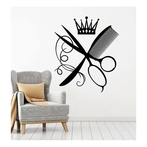 Vinilo Decorativo Salón De Belleza Corona 