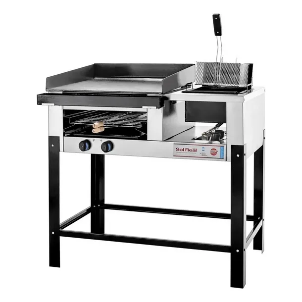 Plancha Lomitera Freidora Tostador Sol Real Acero Inox 177