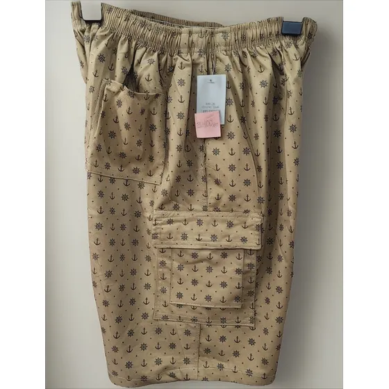Bermuda Hombre Algodón Elástico Corto Estampada