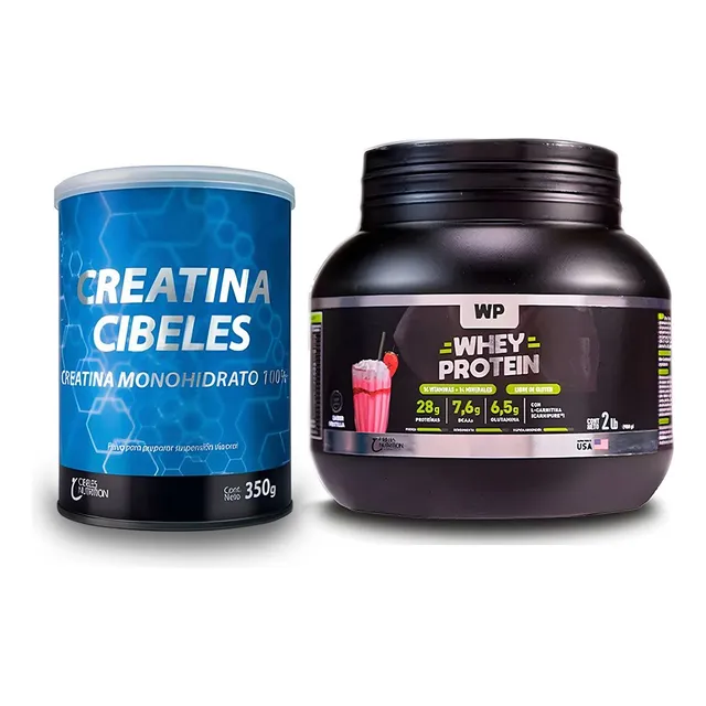 Pack Creatina Cibeles® 350g + Whey Protein 2lb | 100% Pura