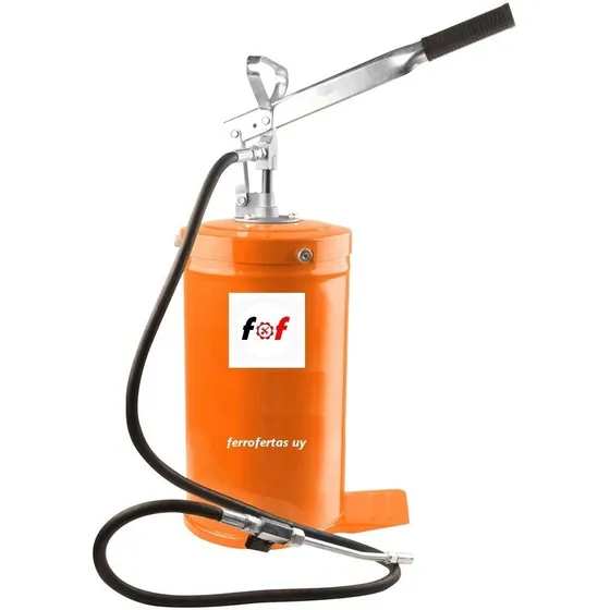 Engrasadora Inyector De Grasa 16kg Con Ruedas + Accesorios 