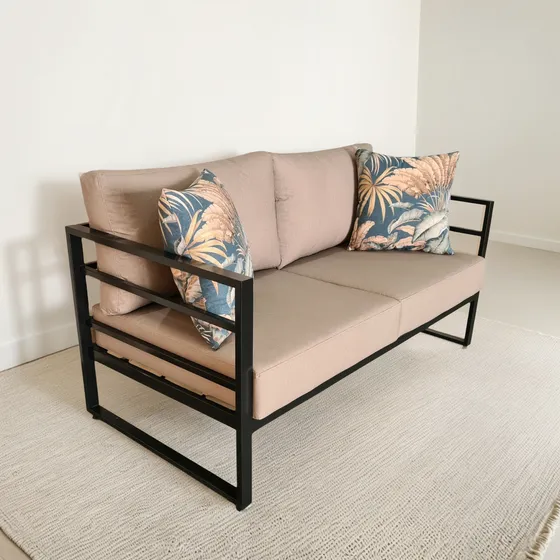 Sofá | Aço Metalon & Almofada Solta - 2 Lugares | 180cm