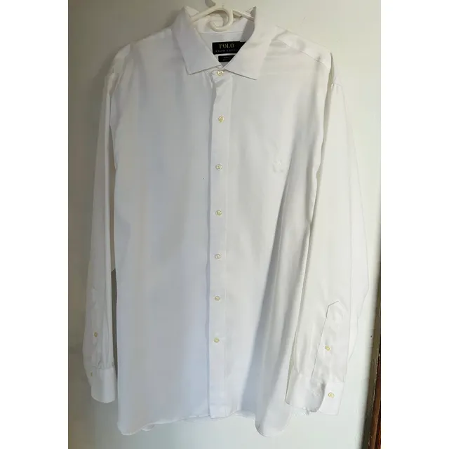 Camisa Polo Ralph Lauren Blanca Manga Larga - Talla Xl