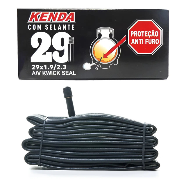 Câmara De Ar Kenda 29 Bico Grosso Vacinada Selante Anti Furo Schrader Câmara De Ar Kenda 29 Bico Grosso Vacinada Selante Anti Furo Schrader