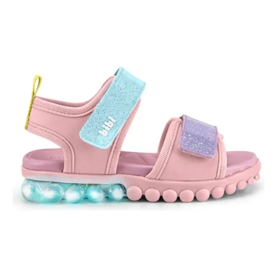Sandália Infantil Menina Led Summer Roller Light Rosa Bibi