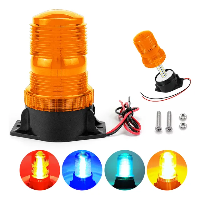 Torreta Led Ambar 30led Estrobo Para Montacargas Universal