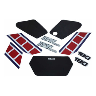 Kit Adesivos Compatível Yamaha Dt 180 1986 Branca F735 Kit Adesivos Compatível Yamaha Dt 180 1986 Branca F735