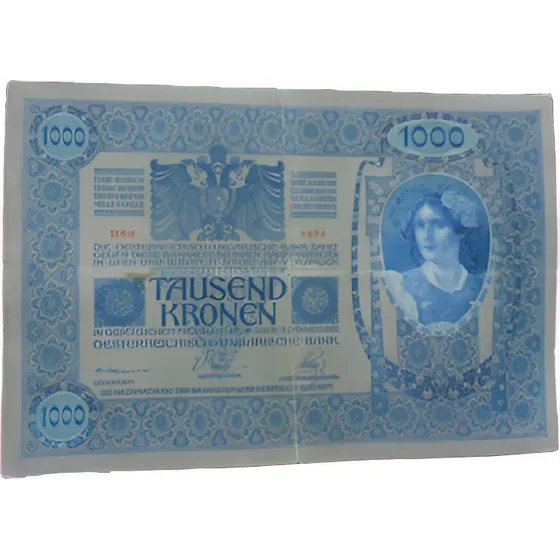 1000 Kronen -  Áustria- 1902 - Tam. 19 X 13 Cm.  Mbc.