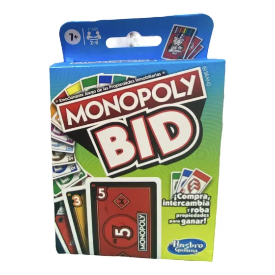 Monopoly Bid Juego De Cartas Hasbro Gaming
