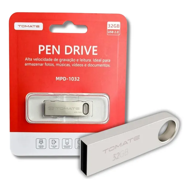 Pendrive 32 Gigas Tomate Plug And Play Ultra Rápido Compacto