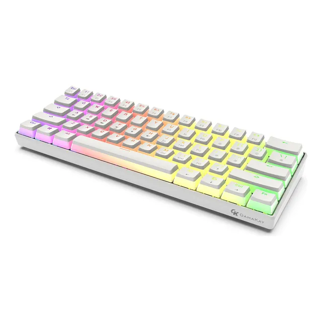 Teclado Rgb Óptico 61 Teclas Retroiluminado Para Gaming