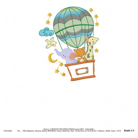 Matriz Bordado Znb5839 Balão