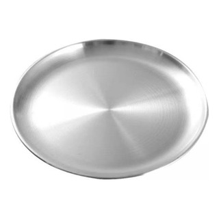 2 Elegante Juego De Platos Llanos De Acero Inoxidable 14cm 2 Elegante Juego De Platos Llanos De Acero Inoxidable 14cm