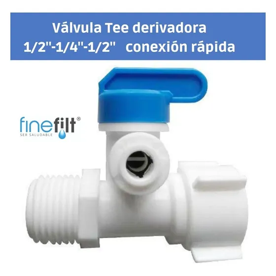 Válvula Desvío Agua Filtro Osmosis Inversa Tee Derivadora