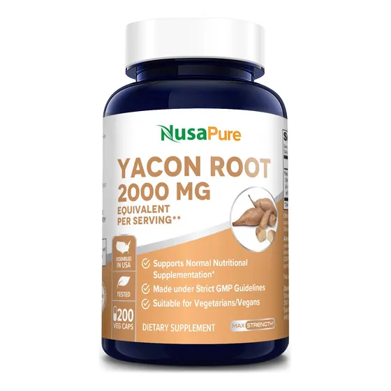 Suplemento De Extracto De Raíz De Yacón Nusapure 2000 Mg 200