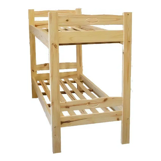 Cama cucheta Qdeco Standard 1 plaza color madera fabricada en madera